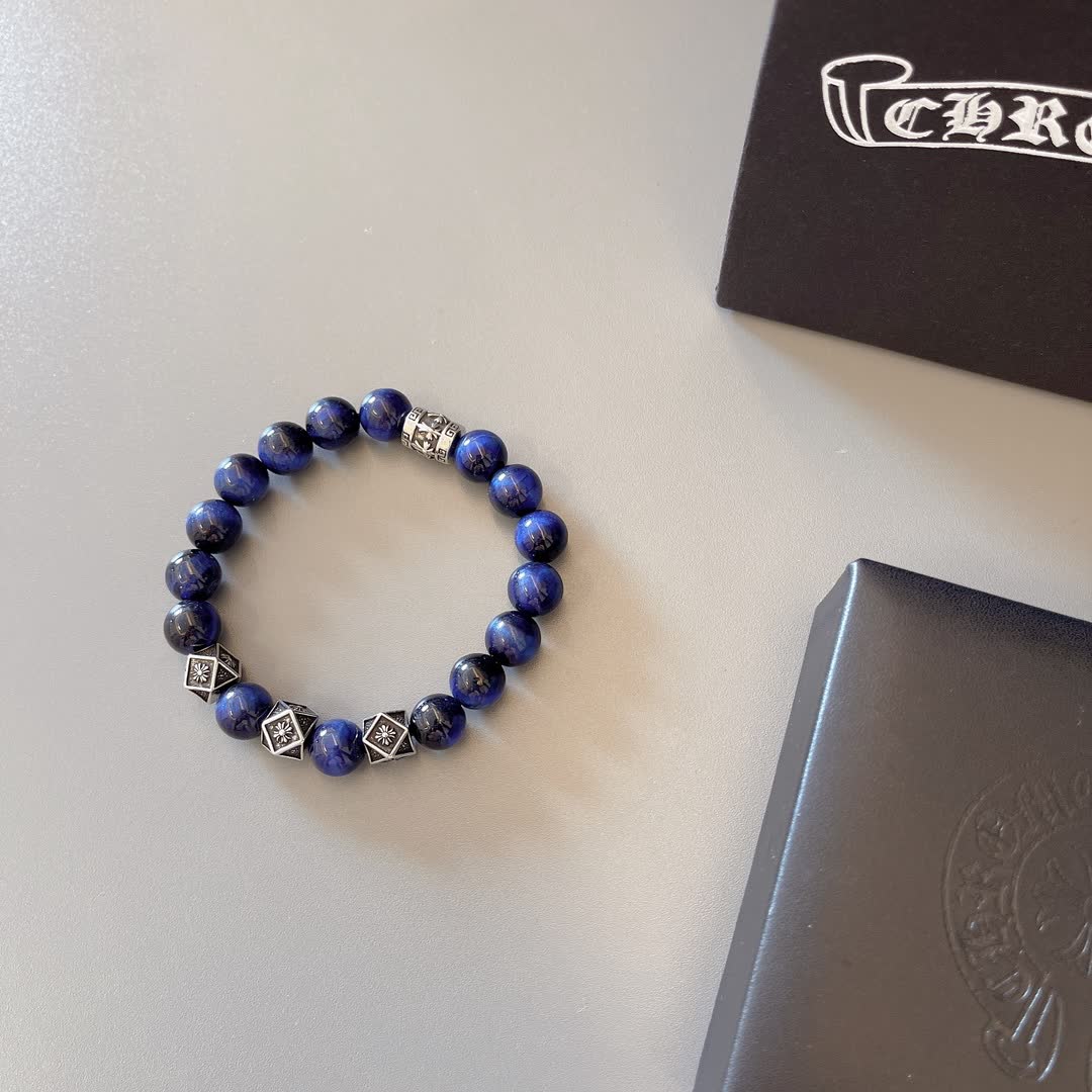 Chrome Hearts Blue Beaded Bracelet